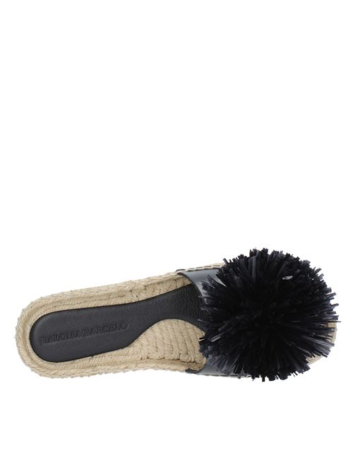 Mules modello FUJI in pelle e rafia PALOMA BARCELO' | FUJINERO